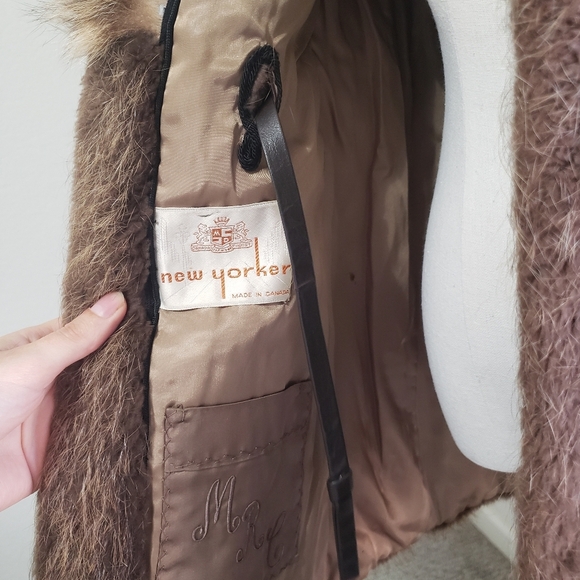 1960s Vintage Evans Beaver Fur Coat with Collar‎ Small/Medium - Picture 3 of 11
